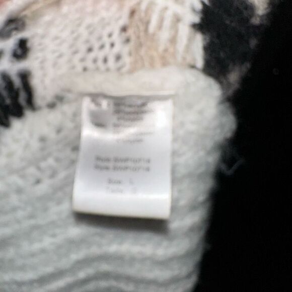 Elan Rock soft oversized L pullover striped triangle sweater - Picture 5 of 5